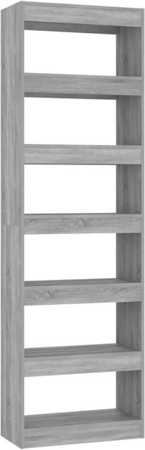 vidaXL Bücherregal und Raumteiler in Grau, B/T/H: 60 x 30 x 198 cm - Bild 1