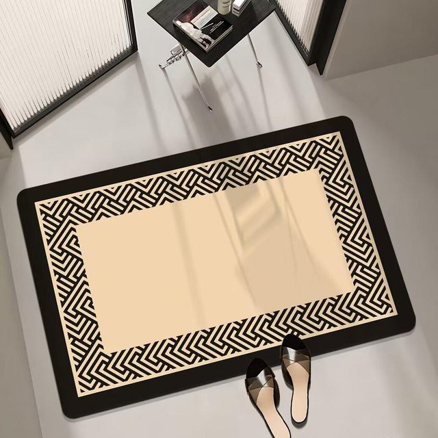 Minimalistische Luxus Flanell Fußmatte für Eingang, Schlafzimmer oder Küche, H x B x T: 1 x 40 x 60 cm - Bild 1