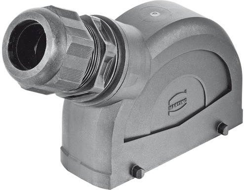 HARTING Tüllengehäuse Schwarz 19 43 124 0528 - Bild 1