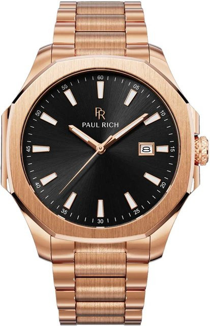 Paul Rich Herrenuhr Mercer Regent, Quarz, Edelstahl, Rose Gold, Schwarz, 40,5 mm - Bild 1