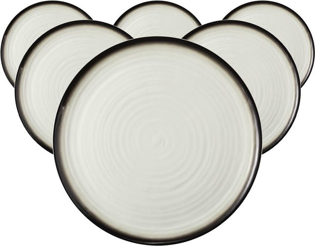 Seltmann Weiden Pizzateller Terra aus Keramik, Weiß, 6er Set, Durchmesser: 31,5 cm - Bild 1