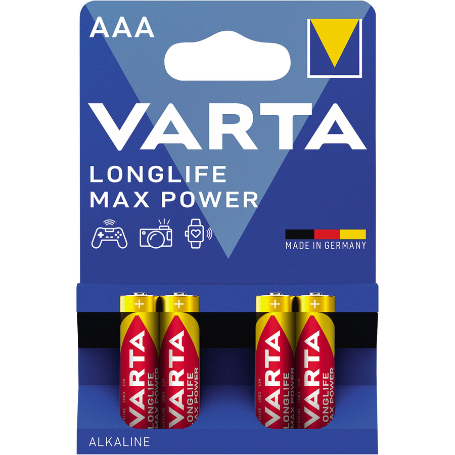 Varta Longlife Max Power AAA Batterien, 4er Set, Alkali-Mangan, 1280 mAh, 1,5V - Bild 4