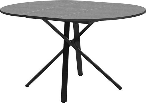 ML-Design Esstisch rund ausziehbar, Grau meliert, B/T/H: 100-140 x 76 x 100 cm - Bild 1