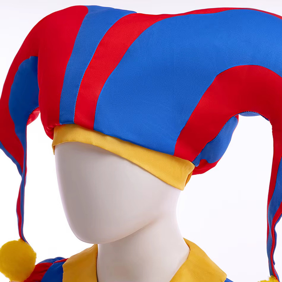 PAMABIBI Pomni Kid Cosplay Kostüm, 4-teiliges Set, Bunt / Mehrfarbig - Bild 2