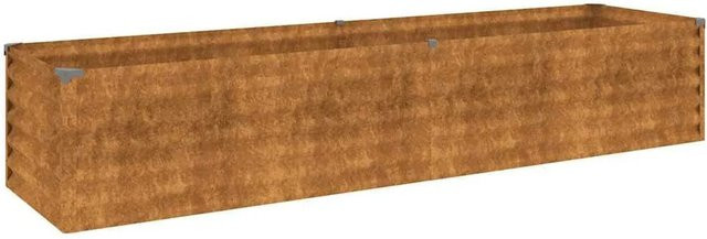 DELUKE Hochbeet AKSEL aus Cortenstahl in Braun, Metall-Pflanzenbeet für Gemüse und Blumen, B/T/H: 194 x 50 x 36 cm - Bild 1