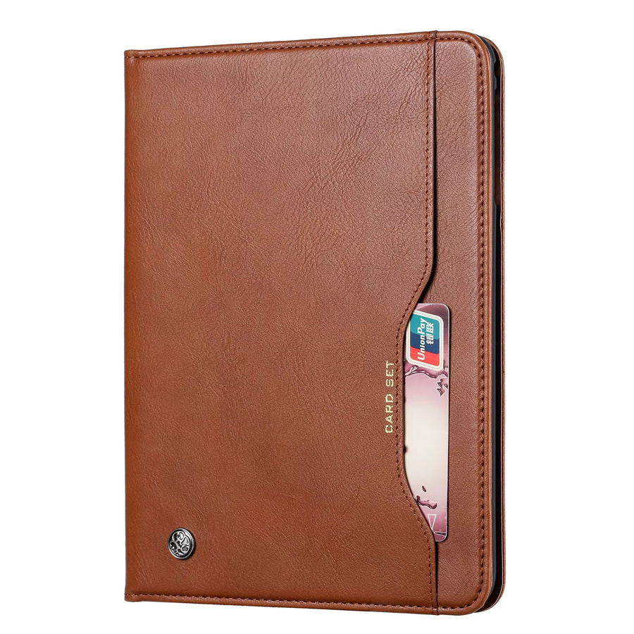 Luxuriöse Business Flip Leder Tablet Hülle für Apple iPad Mini 7 2024, Mini 6, 5, 4, 3, 1 Generation in Braun - Bild 3