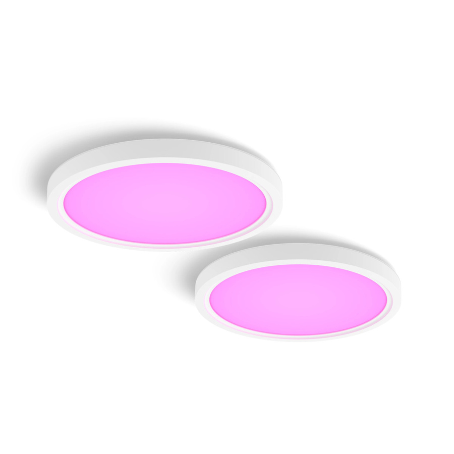 Philips Hue Devote Schlanke LED Deckenleuchte S Doppelpack, Weiß - Bild 1