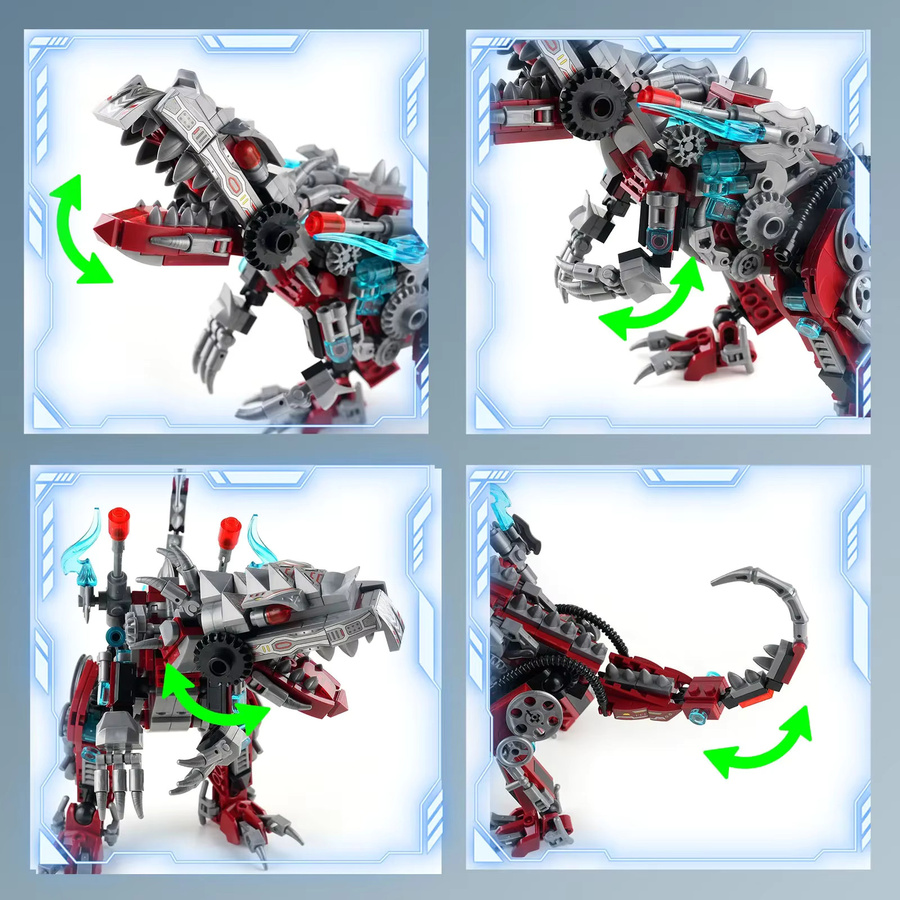 wishiot Dinosaurier Mecha Gebäude Set, 422 Teile, Bausteine - Bild 3