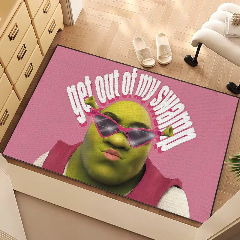 VIKAMA Fußmatte Shrek Green Face, rutschfester und waschbarer Teppich für Küche, Bad und Heimdekoration in Grün - Bild 2