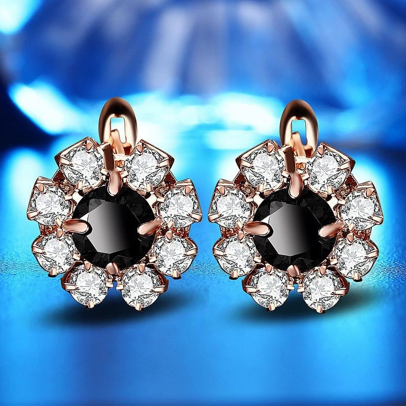 SACE GEMS Ohrringe, Messing, Roségold, Zirkonia, Damen - Bild 5