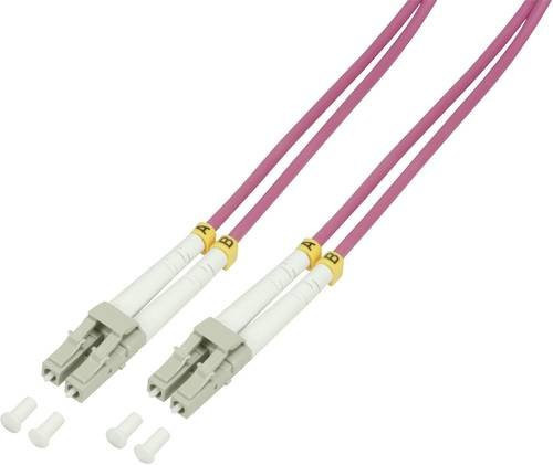 LogiLink Glasfaser LWL Anschlusskabel OM4 Multimode 50/125 µm Violett 200 m - Bild 1