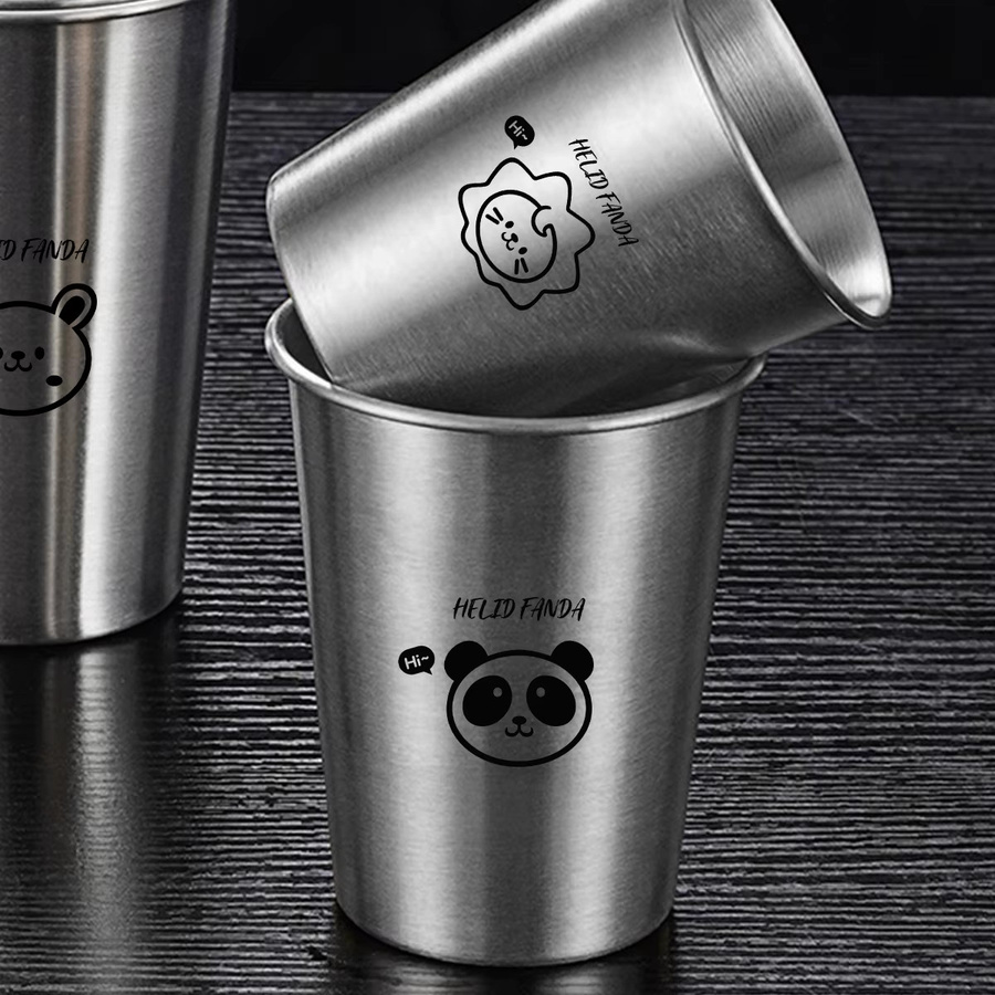 WORTHBUY Edelstahlbecher aus Edelstahl 304 in Silber, stapelbarer Trinkbecher für Bier, Milch oder Kaffee, 200 ml - Bild 5