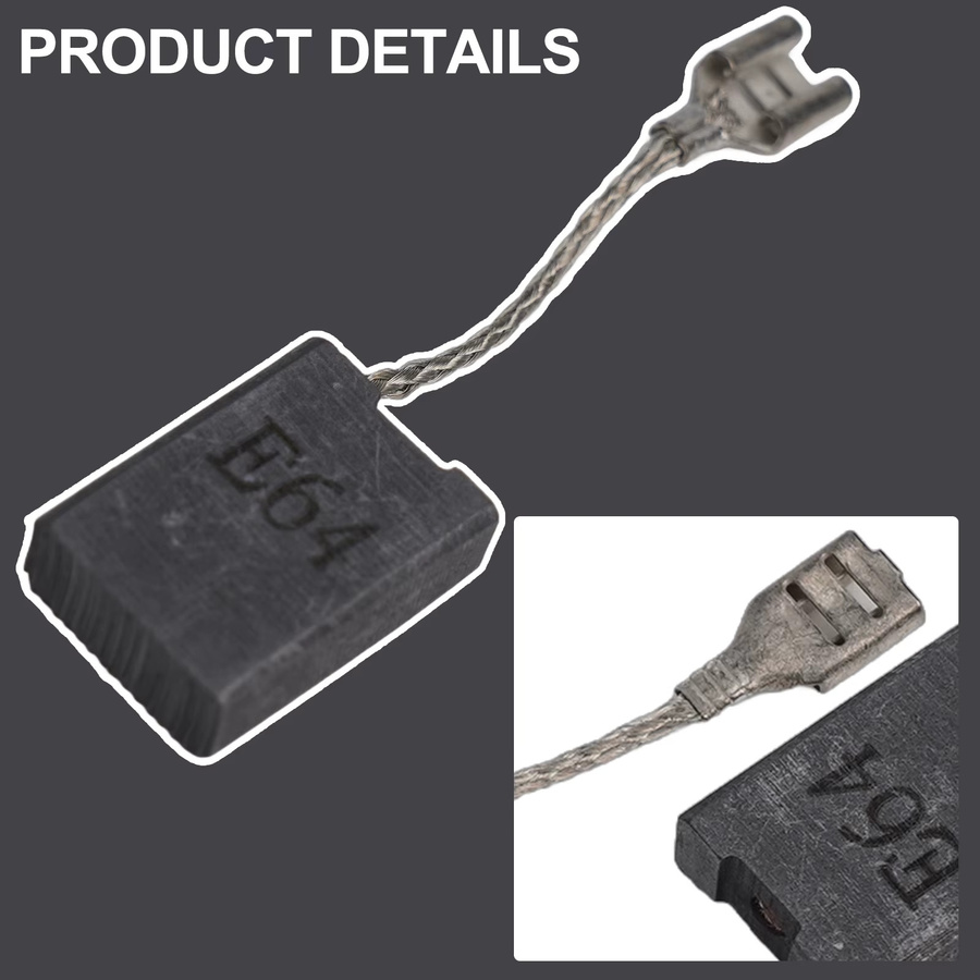 Bosch Kohlebürsten Set GWS20-180 E64 in Schwarz für elektrische Werkzeuge GWS20-180 22 24-180 230 GCO2000 TCO2000 4er Pack - Bild 2