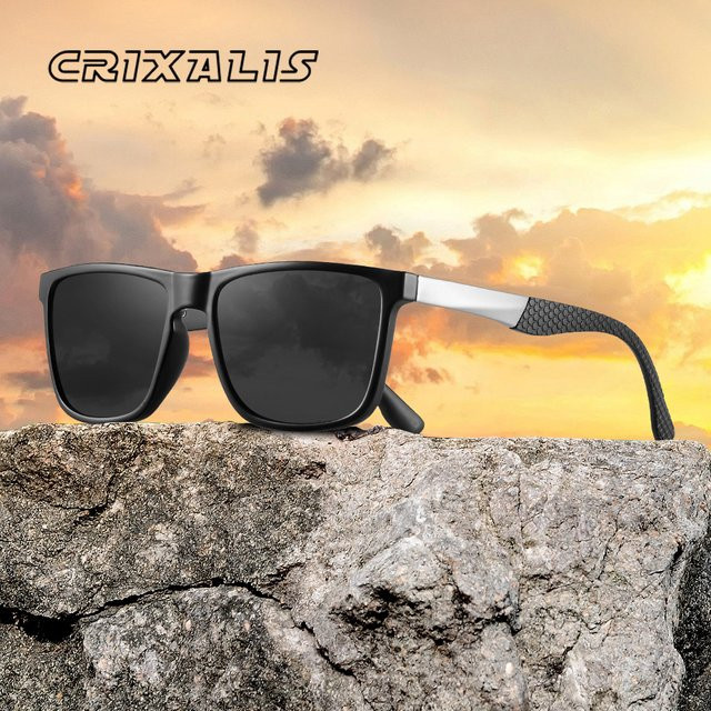 CRIXALIS Sonnenbrille, quadratisch, Vollrand, schwarz, polarisiert, Unisex - Bild 1