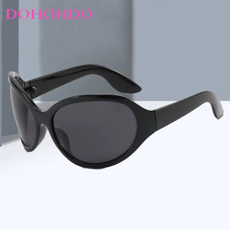 DOHOHDO Sonnenbrille, oval, Unisex, Vollrand, Schwarz, Kunststoff - Bild 4