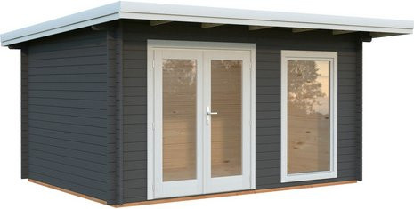 PALMAKO Gartenhaus Heidi aus Fichtenholz in Grau mit Pultdach und Fußboden, B/T/H: 478 x 403 x 244 cm - Bild 1