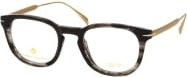David Beckham DB 7122 8GX Korrektionsbrille, Vollrand, Rund, Herren, black grey - Bild 1
