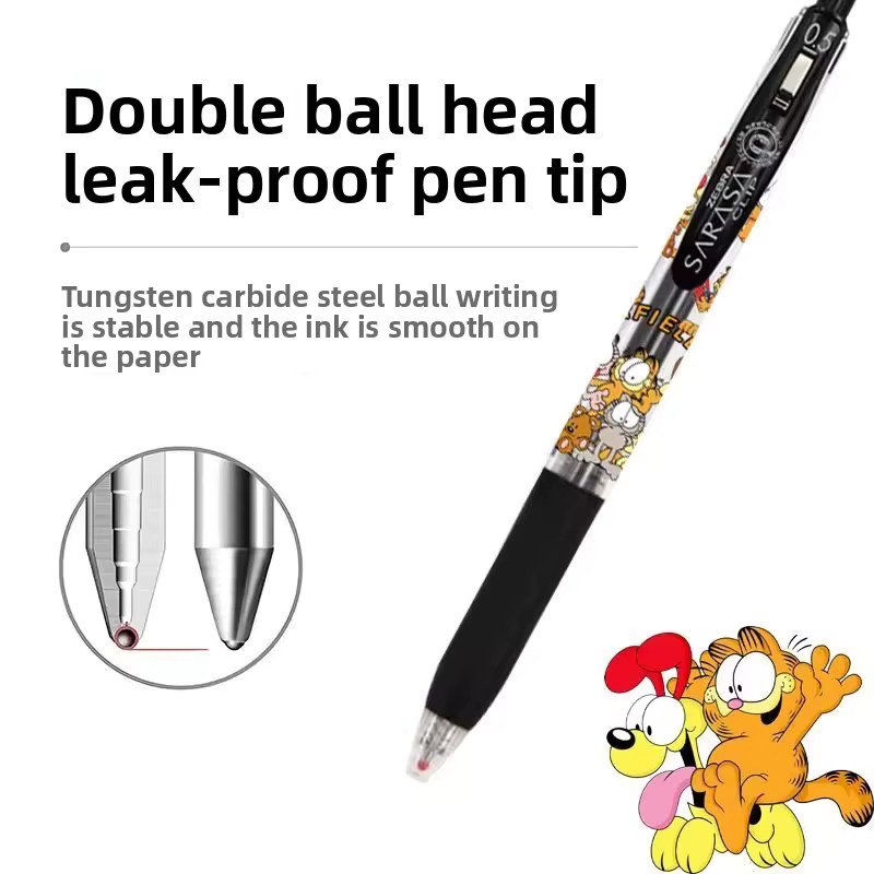 Garfield Kawaii Gelstift mit schwarzer Tinte und einziehbarer Spitze für Schule und Büro - Bild 4