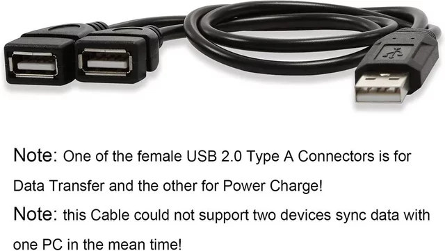 USB 2.0 Dual-Port Hub Adapter Schwarz für Laptop und Computer - Bild 1