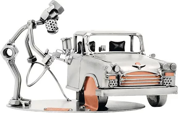Schraubenmännchen Fahrzeuglackierer von Hinz & Kunst aus Metall in Silber - Bild 1