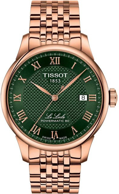 Tissot Herrenuhr Le Locle, Automatik, Edelstahl, Grün, 39 mm - Bild 1