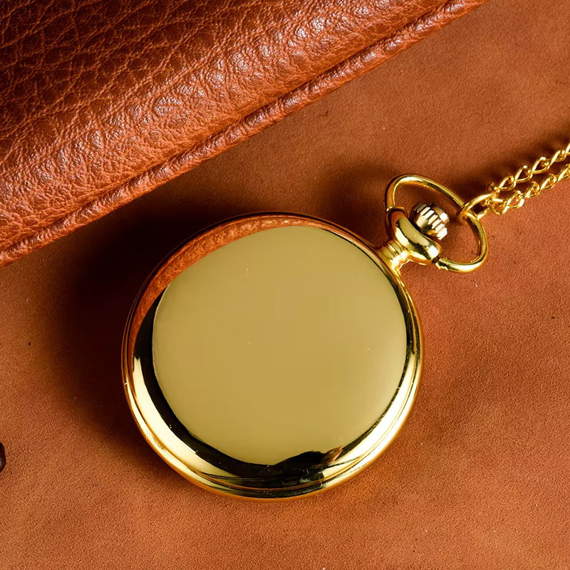 Taschenuhr Quarz, Messing, Gold, Unisex - Bild 3