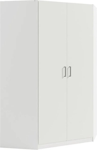 Vente-unique Kleiderschrank Belomy Eckschrank in Weiß mit Scharniertüren, B/T/H: 117,5 x 117,5 x 197,5 cm - Bild 1