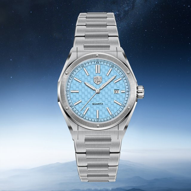RollsTimi Armbanduhr Quarz, Edelstahl, Blau, Saphirglas, Herren - Bild 1