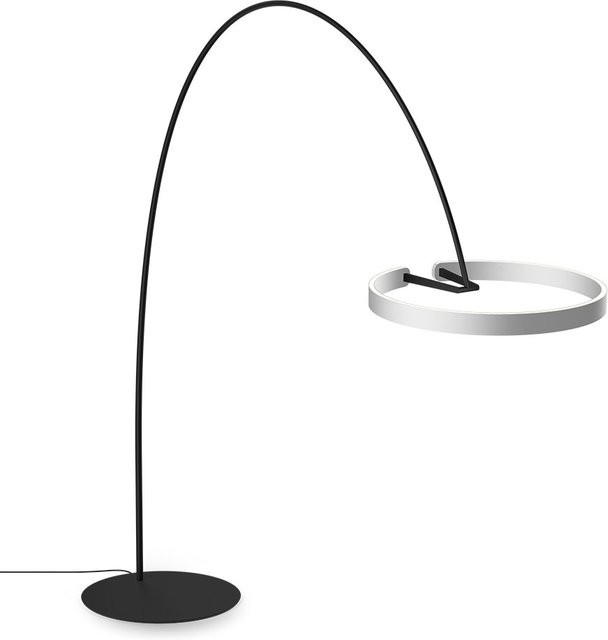 Occhio Mito Largo LED-Bogenleuchte in Schwarz Matt und Silber Matt mit dimmbarer x-tra warm LED (2200K - 3500K) - Bild 1