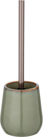 WENKO WC-Garnitur Sirmione aus Keramik mit Bürste, Farbe: Grün, Höhe: 40 cm, Breite: 10,5 cm - Bild 1