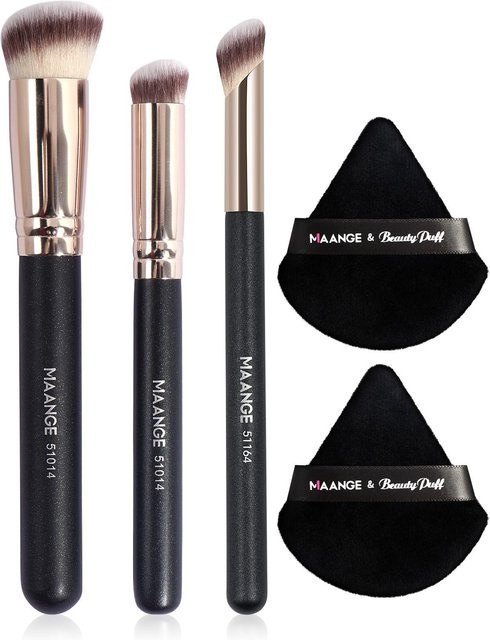 3 sprouts Make-Up Pinsel Set und Make-Up Schwämme, Damen - Bild 1