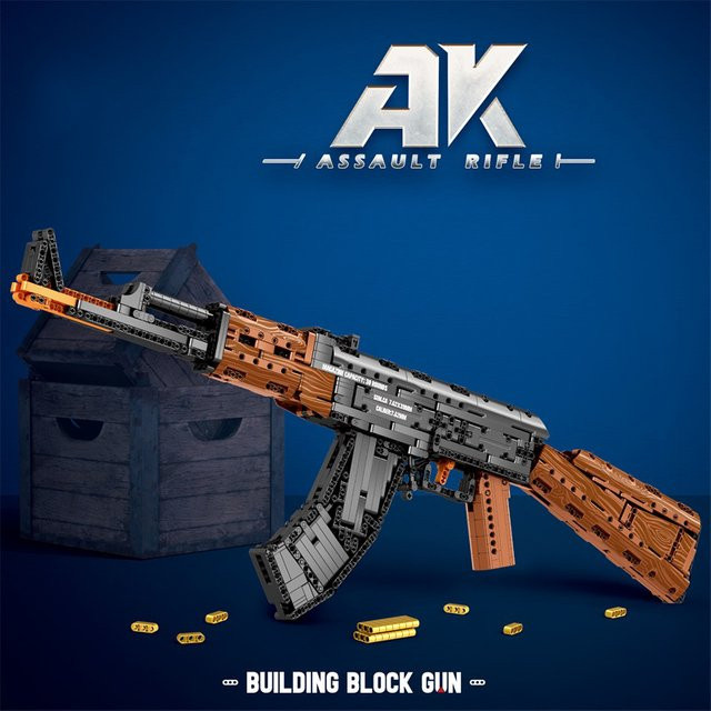 REOBRIX AK47 Sturmgewehr-Modellbausatz, Gewehr-Bausteine, ab 14 Jahre - Bild 1
