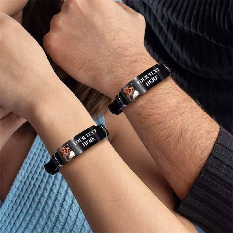 XCL ID-Armband Silikon, Schwarz, Unisex - Bild 2