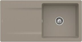 Villeroy & Boch Spüle Siluet in Beige mit rundem Exzenterschluss und Ablauggarnitur - Bild 1
