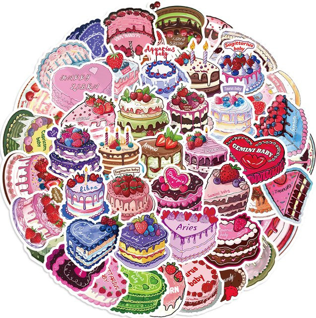 lanxihaibao Sternbild Kuchen Aufkleber, 50 Stück, multicolor - Bild 1