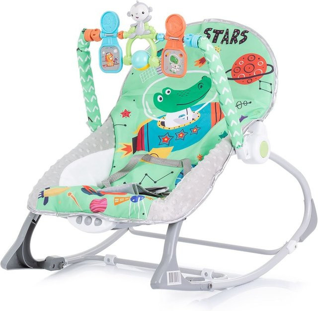 Chipolino Babywippe Baby Spa 2 in 1 elektrisch mit Schaukelfunktion und Spielbogen in Grün - Bild 1