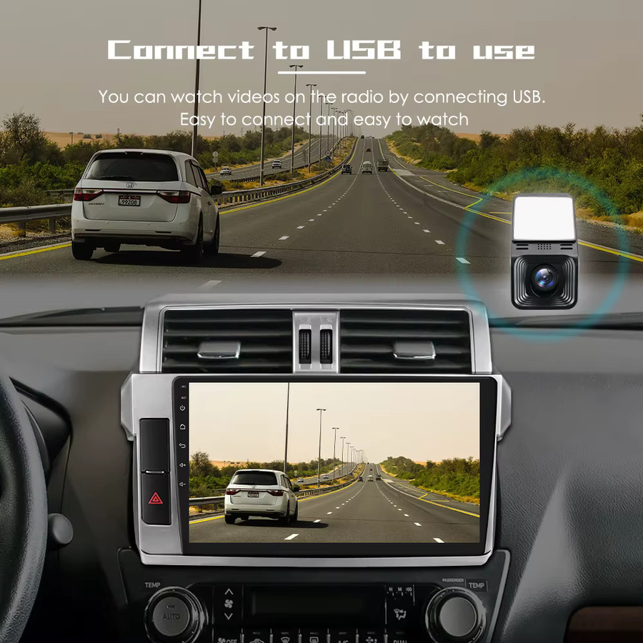 OSSURET Android Multimedia Player mit ADAS GPS und HD 1080P Frontkamera als Digitaler Auto Video Recorder DVR in Schwarz - Bild 4