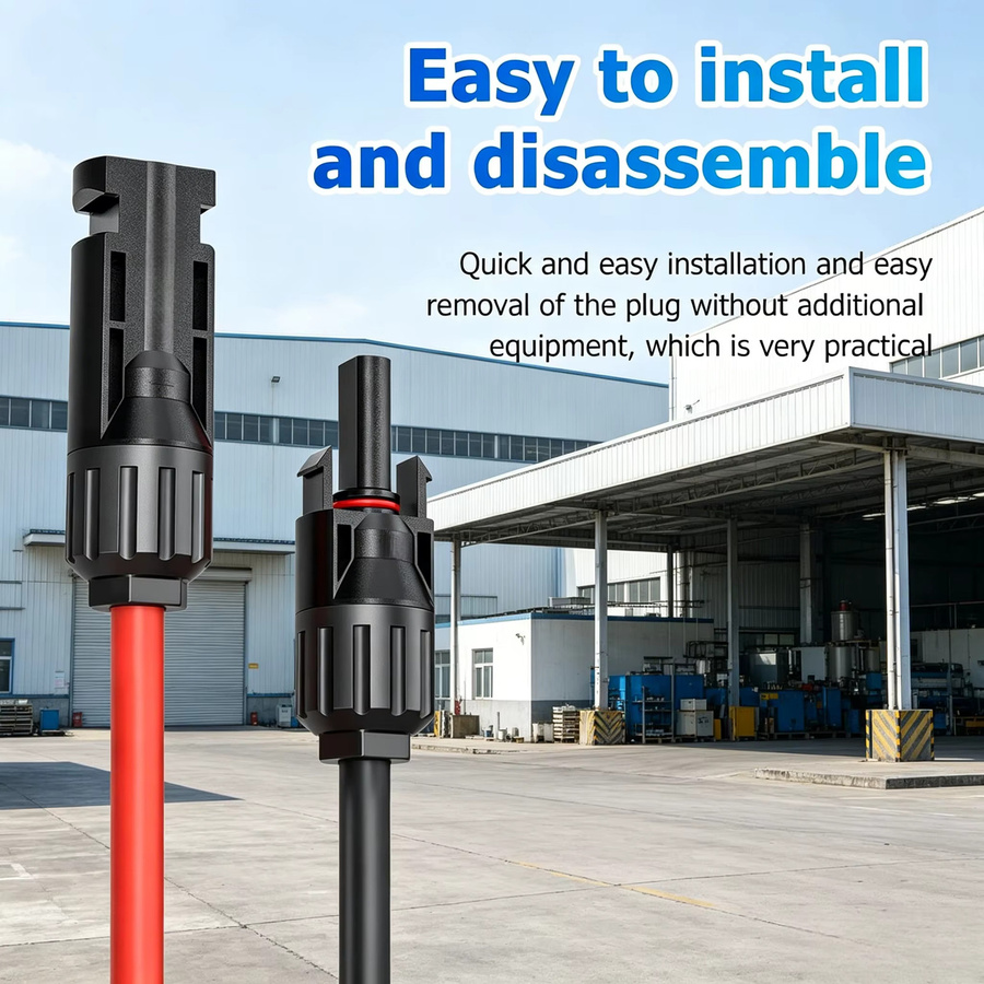 JINGYANGPV Solar-Verlängerungskabel 6mm² in Rot und Schwarz mit wasserdichtem verzinntem Kupferdraht für Solarmodule, Wohnmobile und PV-Systeme - Bild 6