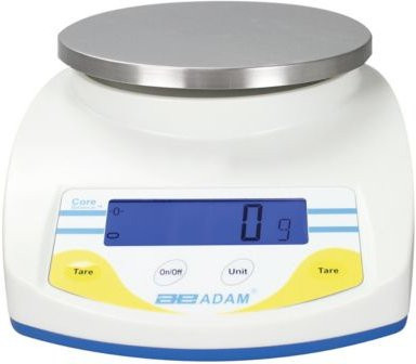 Adam Präzisionswaage Serie Core in Weiß mit robustem Gehäuse aus Kunststoff und Edelstahl, Kapazität 2 kg - Bild 1