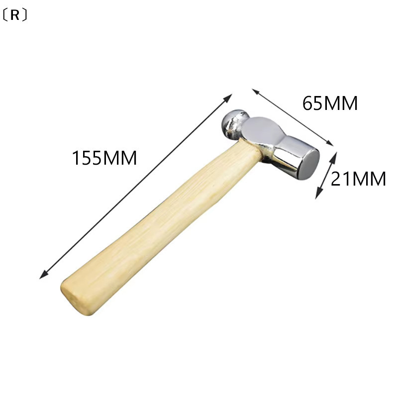 itariaR SigurMinihammer Rundkopf-Minihammer mit Holzgriff in Silber, Multifunktions-Handhammer und Fluchtwerkzeug - Bild 4