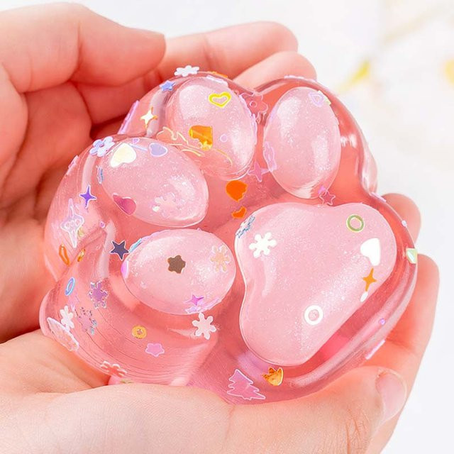 Datgo Kawaii Squishy Katzenpfoten-Quetschspielzeuge, pink - Bild 1