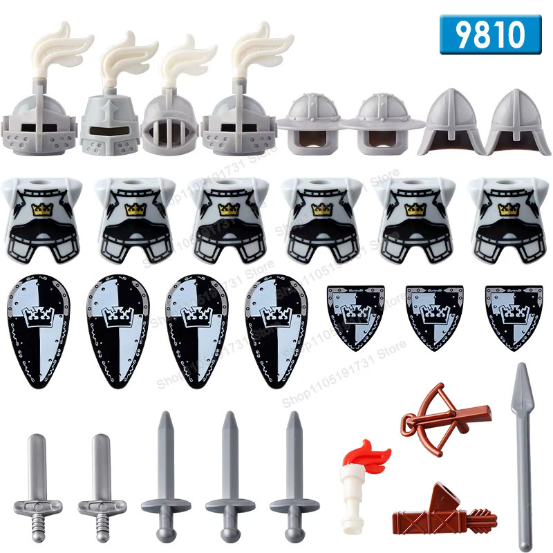 DR.TONG Red Lion Bull King Knights Ritter, Bausteine, Actionfiguren Zubehör - Bild 3