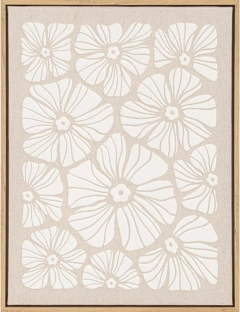 Art Universe Leinwandbild Blossom Shine in Beige, florale Illustration, B/H: 30 x 40 cm - Bild 1