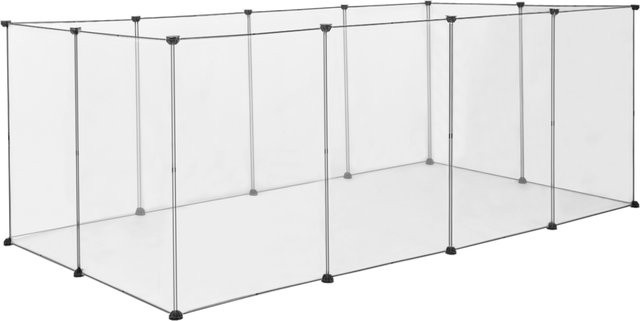 EUGAD DIY Haustierzaun Transparenter Laufstall aus Kunststoff als Outdoor-Gehege für Kaninchen, Meerschweinchen, Welpen und Katzen - Bild 1