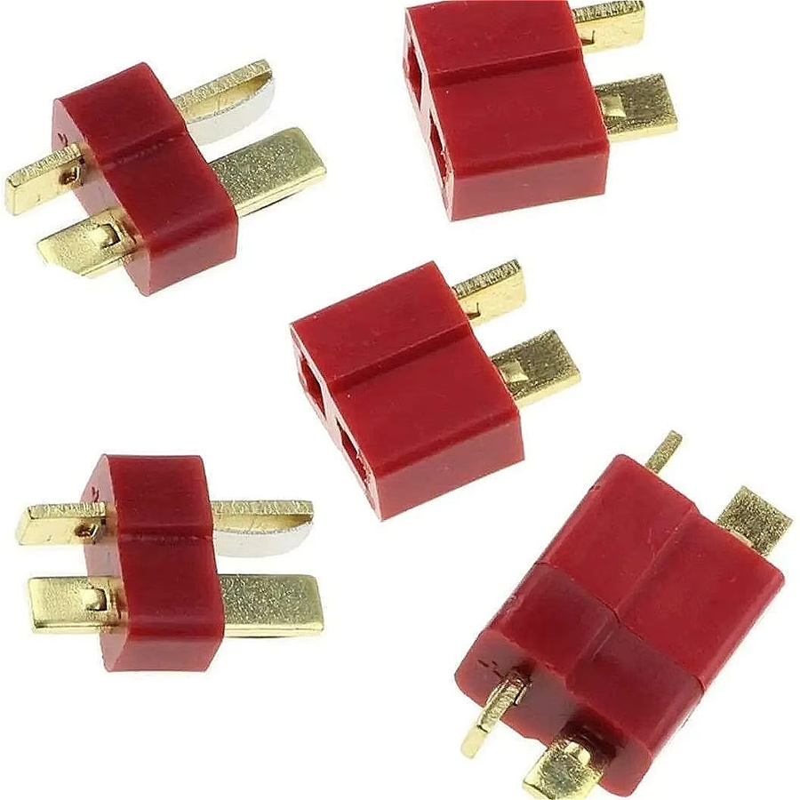 ZHOUCHEN Vergoldeter T-Stecker aus Messing in Rot mit männlicher und weiblicher Docking-Verbindung als Batterieschnellstecker - Bild 2