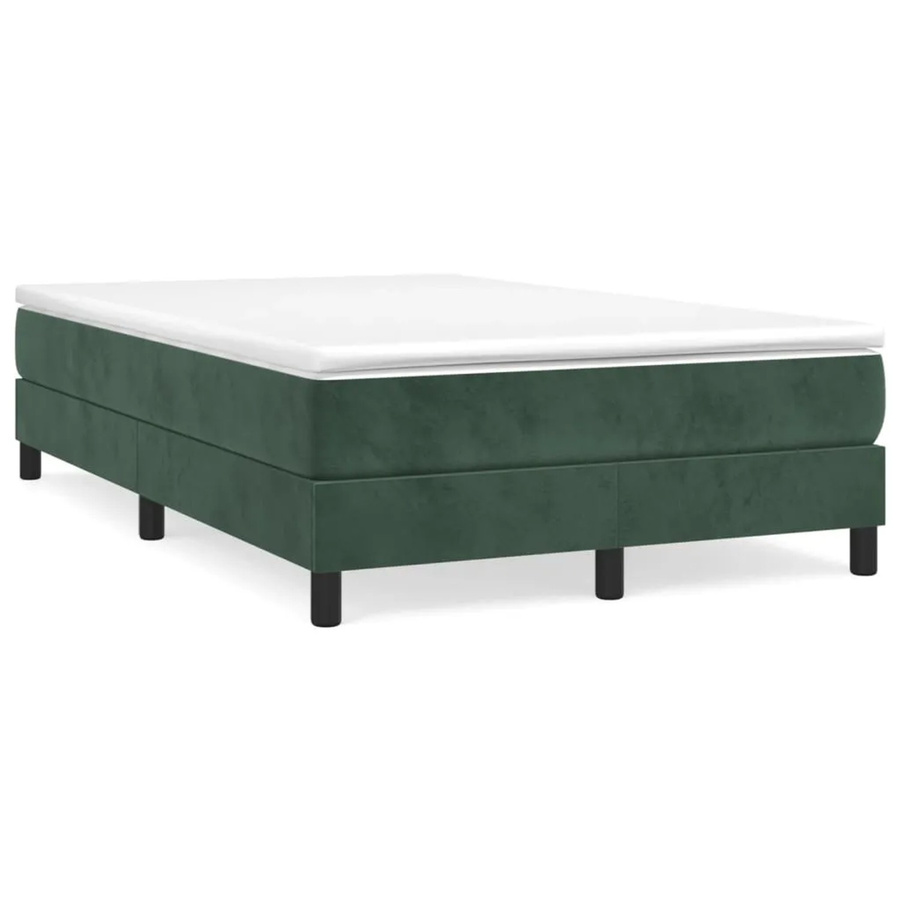 vidaXL Boxspringbett aus Samt in Grün, B/T: 120 x 200 cm - Bild 2