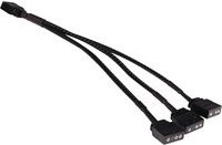Alphacool Y-Kabelsplitter aRGB 3-Pin auf 3x 3-Pin, Schwarz, Länge: 15 cm - Bild 1
