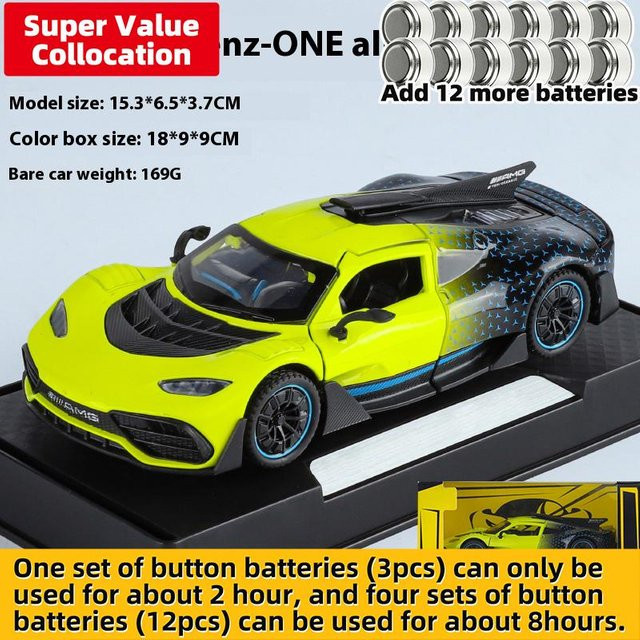 Linyi toy car Mercedes Benz Amg One Supercar Modellauto, 1:32, Metall, mit Licht und Sound, ab 18 Jahre - Bild 1