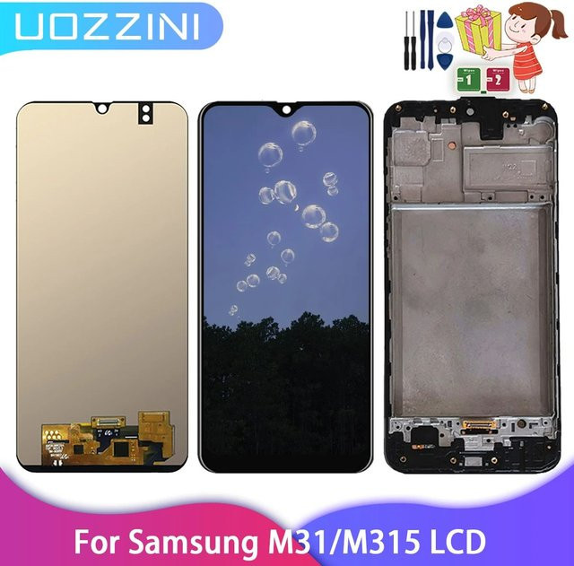 Samsung Galaxy M31 Ersatz Display mit 6.4 Zoll AMOLED Touchscreen und Rahmen für SM-M315F/DS - Bild 1