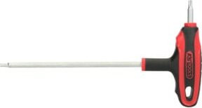 KS Tools ERGOTORQUEplus T-Griff-TX-Winkelstiftschlüssel Torx aus Edelstahl in Rot - Bild 1